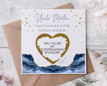 Load image into Gallery viewer, Confirmation Sponsor Scratch Card -Navy &amp; Gold
