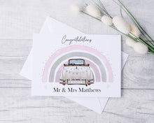 Load image into Gallery viewer, Wedding Car with Rainbow- Cushion
