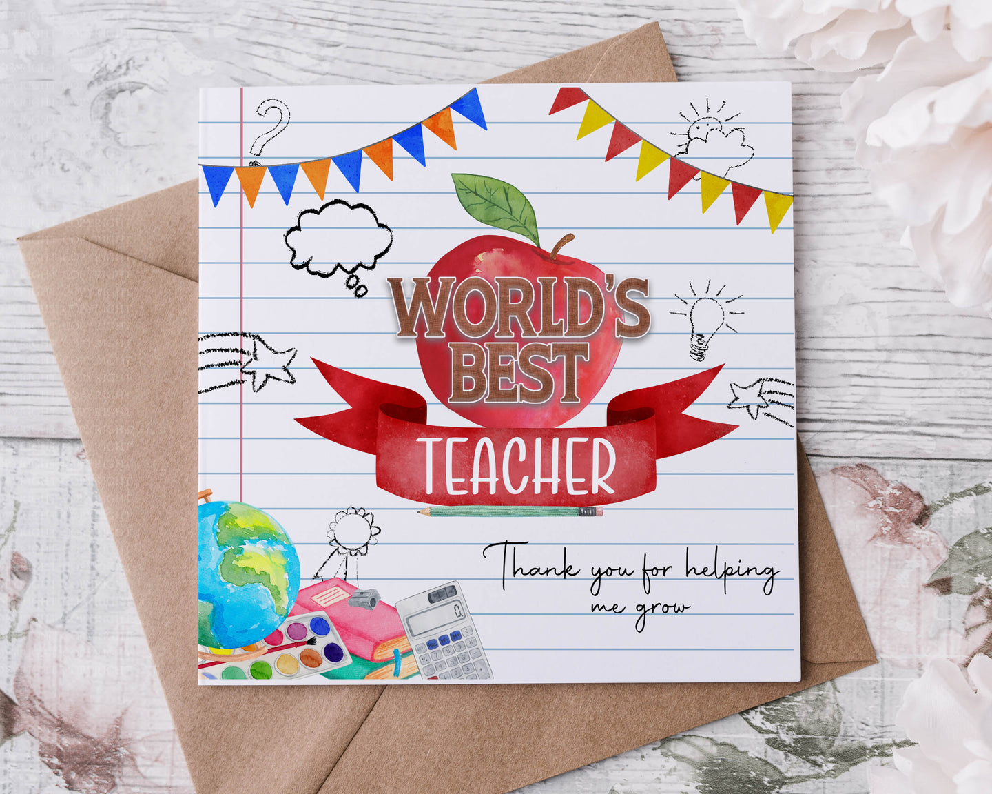 Teacher Apple Greeting Card