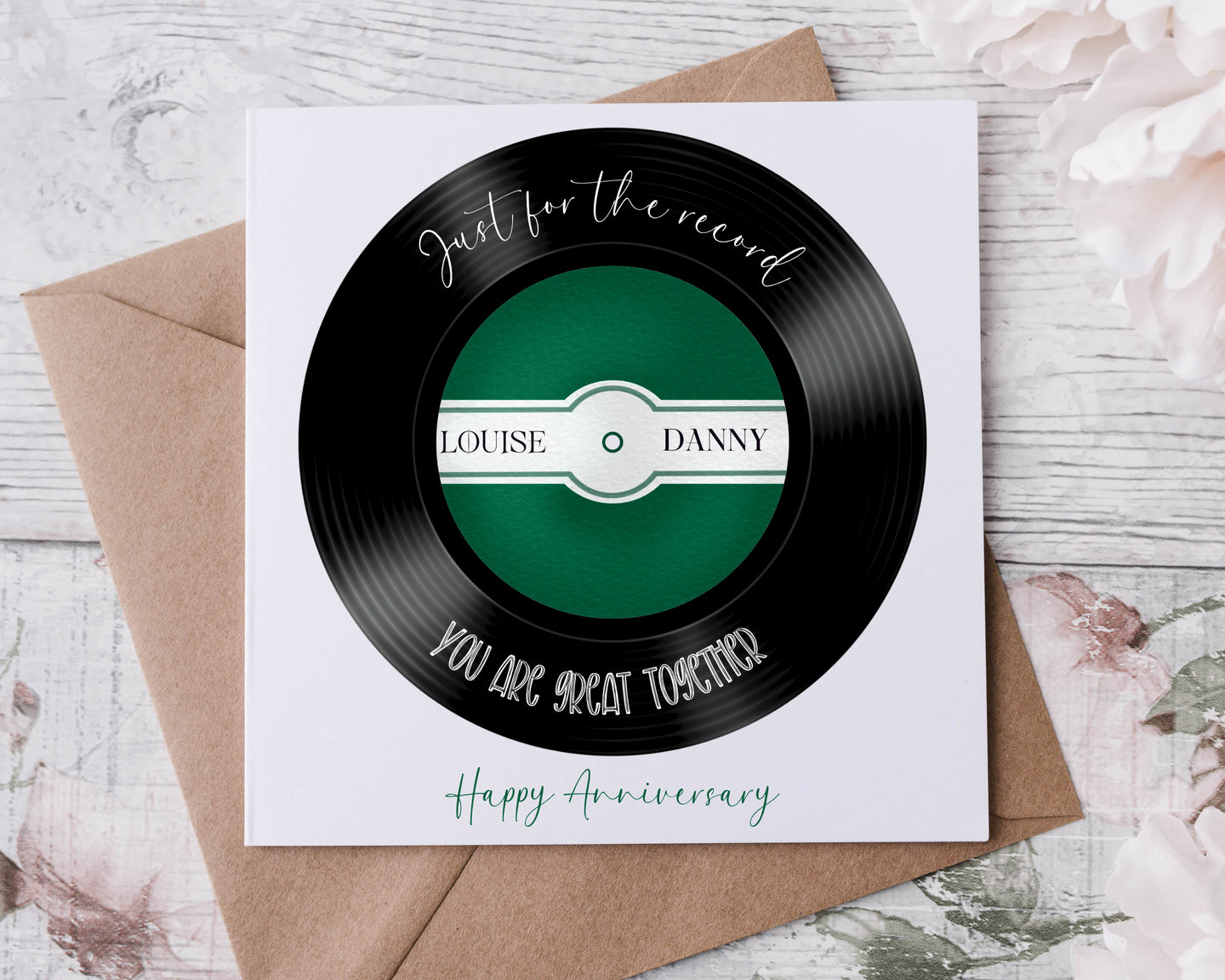 Anniversary card - Vinyl Record