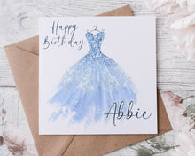 Load image into Gallery viewer, Ball Gown Dress - Birthday Card
