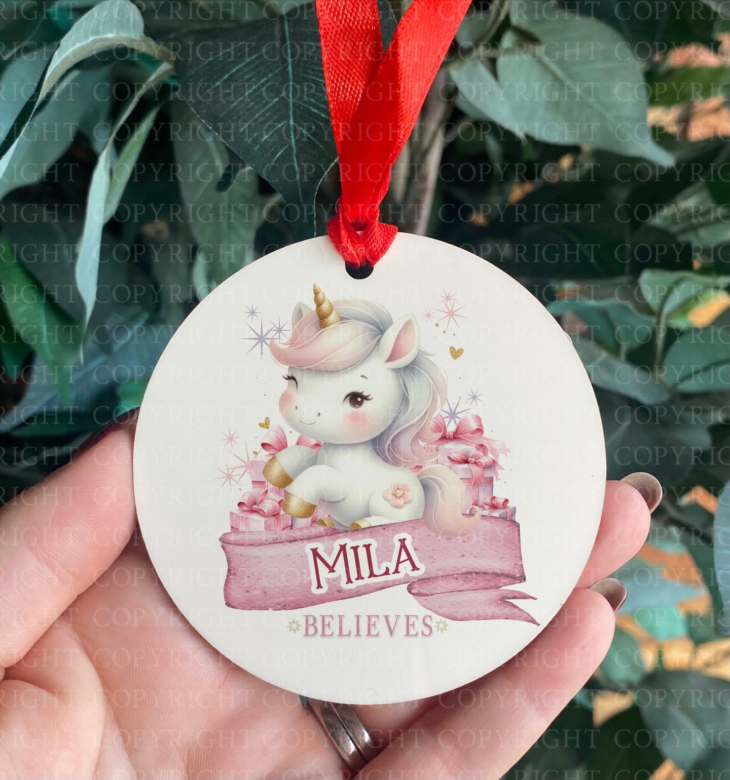 Baby Unicorn Hanging Christmas Decoration