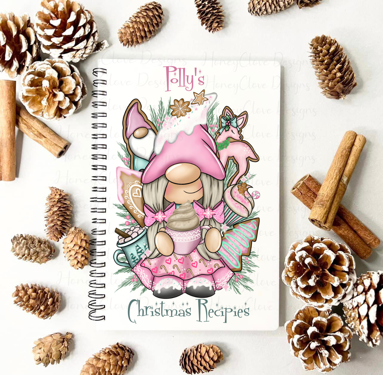 Pink Gingerbread Gonk Notebook