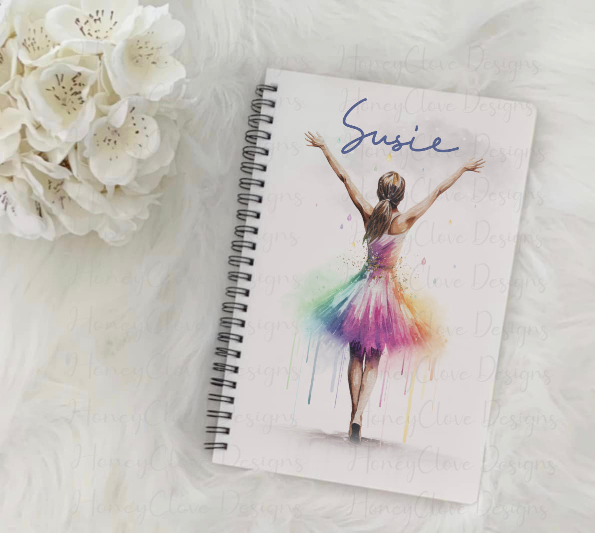 Watercolour dancer notebook