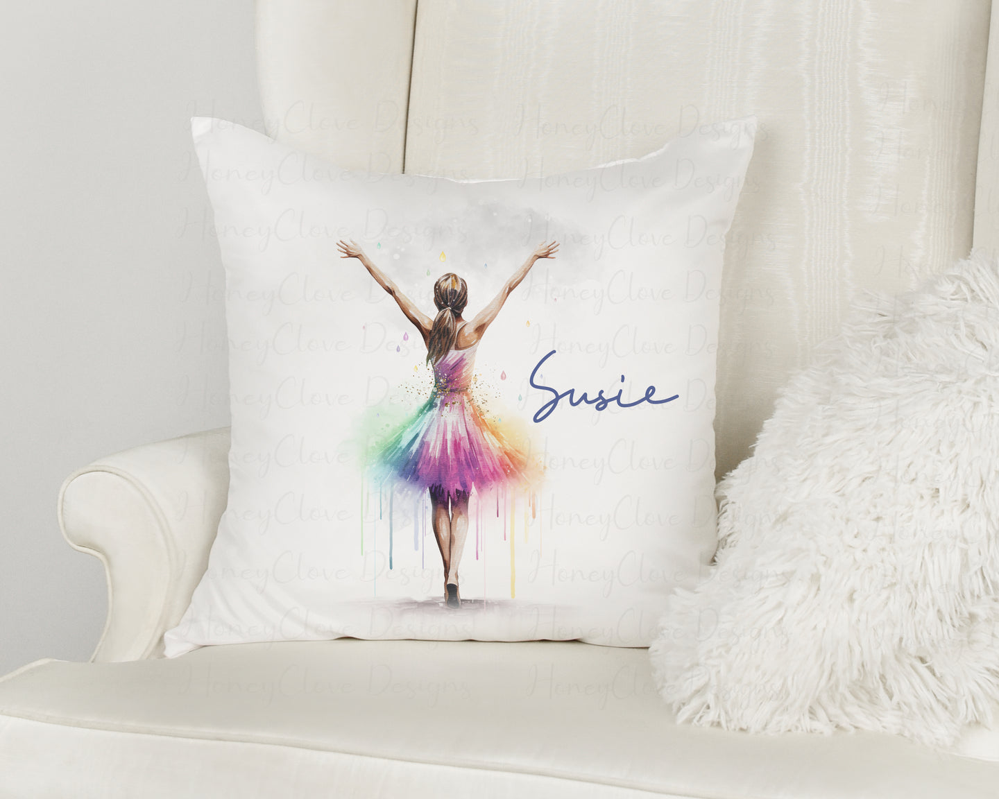 Watercolour Dancer Cushion