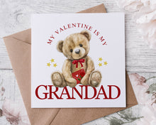 Load image into Gallery viewer, Brown Teddy Bear Valentine Card
