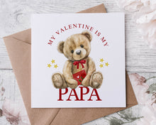 Load image into Gallery viewer, Brown Teddy Bear Valentine Card

