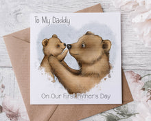 Load image into Gallery viewer, Bear &amp; Cub Greeting Card - Blue
