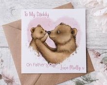 Load image into Gallery viewer, Bear &amp; Cub Greeting Card - Pink

