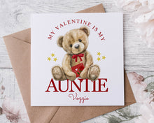 Load image into Gallery viewer, Brown Teddy Bear Valentine Card
