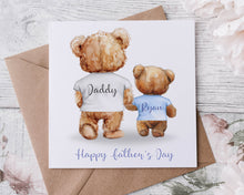 Load image into Gallery viewer, Daddy &amp; Iittle bear Card - Blue
