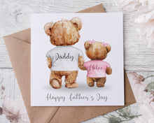 Load image into Gallery viewer, Daddy &amp; Iittle bear Card - Pink
