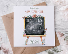 Load image into Gallery viewer, Noticeboard thank you teacher card
