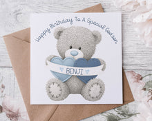 Load image into Gallery viewer, Birthday Bear Greeting Card - Blue
