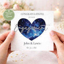 Load image into Gallery viewer, Engagement card - Red or Blue Heart
