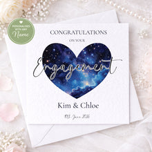 Load image into Gallery viewer, Engagement card - Red or Blue Heart
