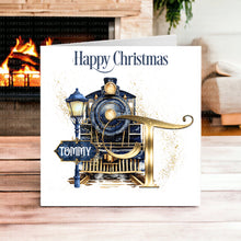 Load image into Gallery viewer, Polar Express Initial Navy - Christmas Card
