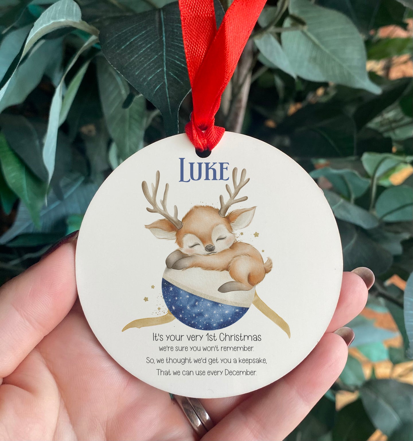 Baby's First Christmas Reindeer Hanging decoration