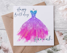 Load image into Gallery viewer, Ball Gown Dress - Birthday Card
