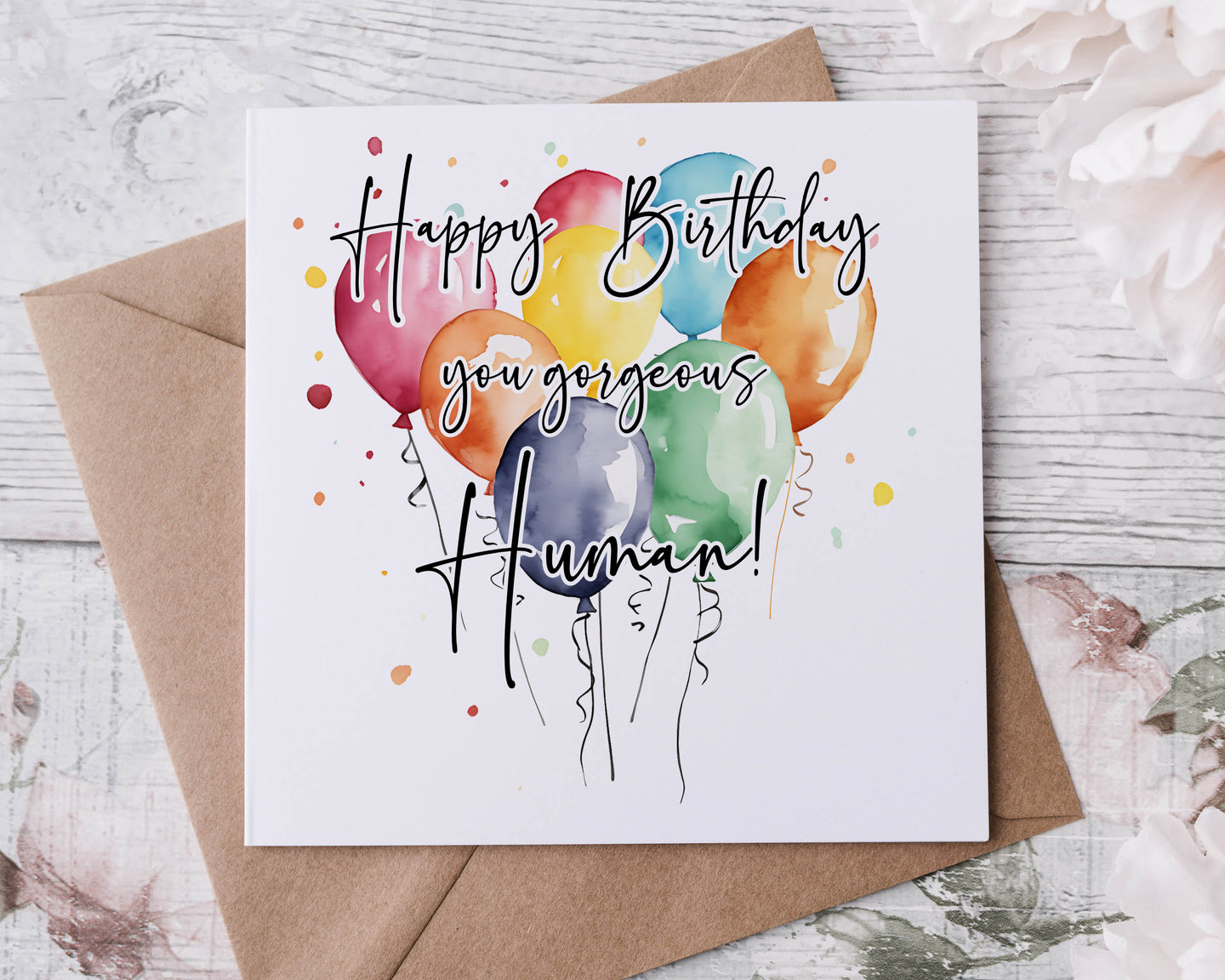 Gorgeous Human Balloon Card