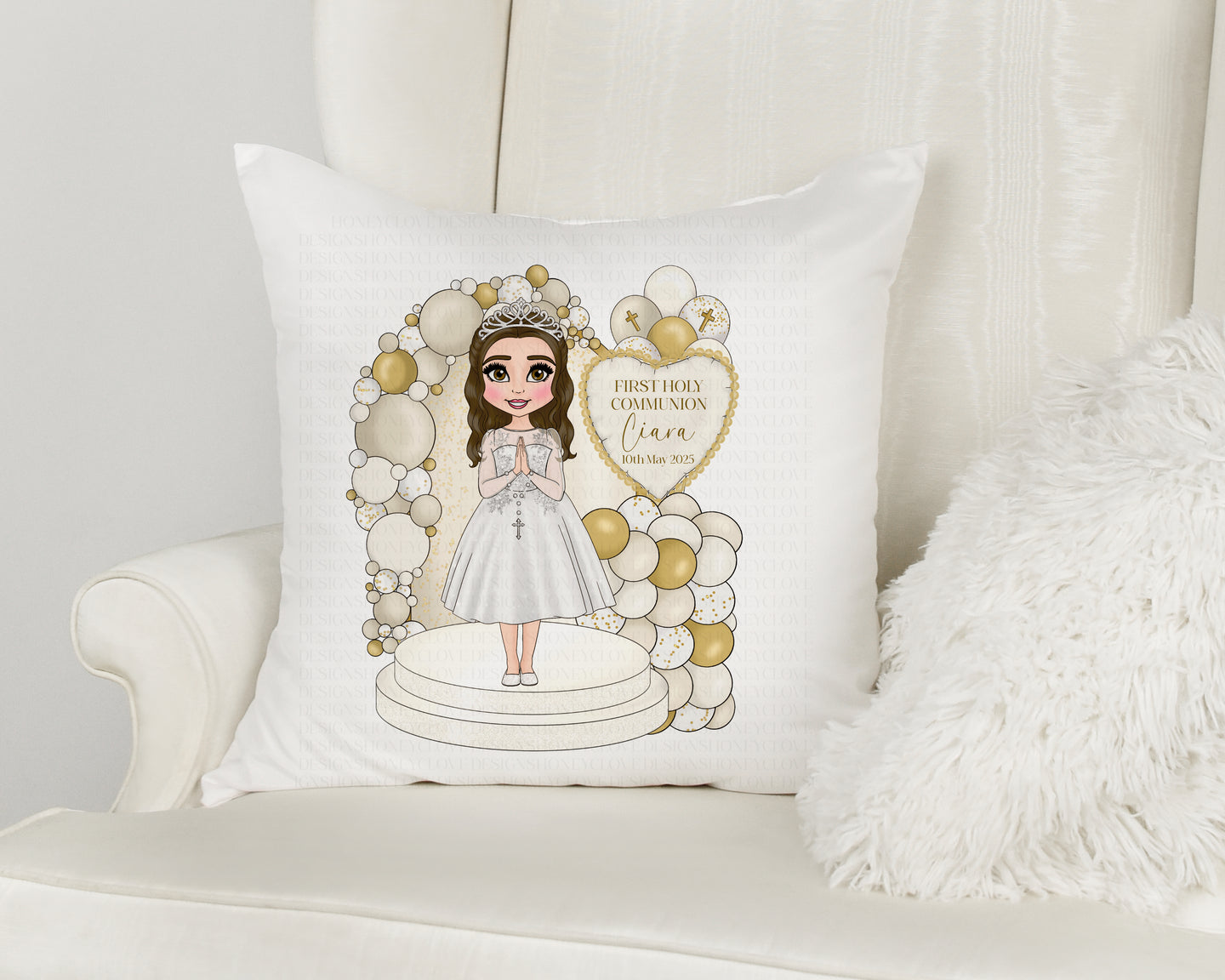 Dolly Communion Girl Cushion