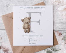 Load image into Gallery viewer, Christening/Baptism Card Teddy Bear
