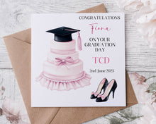 Load image into Gallery viewer, Pink Graduate Card - Cake
