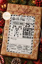 Load image into Gallery viewer, Candy Cane Christmas North Pole postage labels
