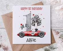 Load image into Gallery viewer, Racing Car Birthday Card- Age 1-5
