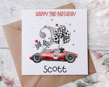 Load image into Gallery viewer, Racing Car Birthday Card- Age 1-5
