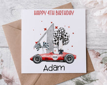 Load image into Gallery viewer, Racing Car Birthday Card- Age 1-5
