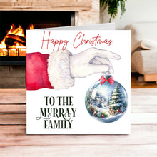 Load image into Gallery viewer, Santa hand with bauble card
