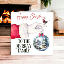 Load image into Gallery viewer, Santa hand with bauble card
