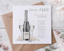 Load image into Gallery viewer, Champagne Wedding Card
