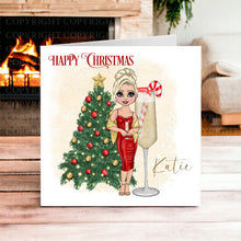 Load image into Gallery viewer, Champagne Doll Christmas Card
