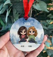 Load image into Gallery viewer, Chibi Best Friends Christmas Hanging Decoration
