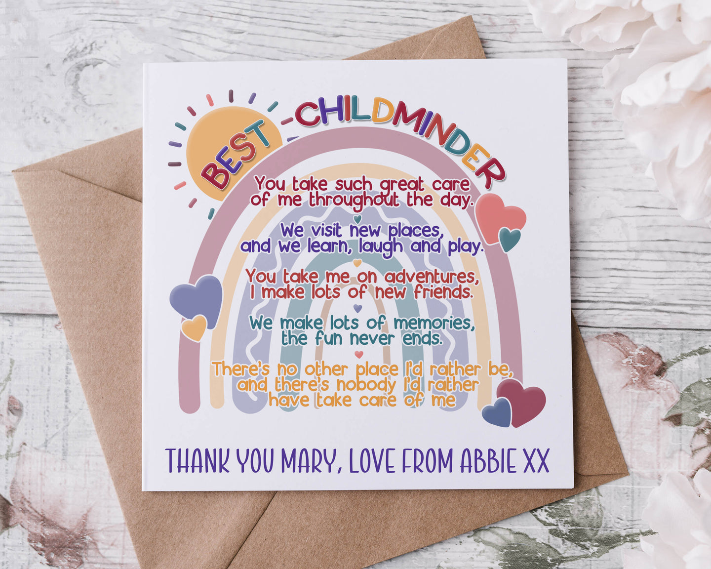 Thank you Childminder Greeting Card