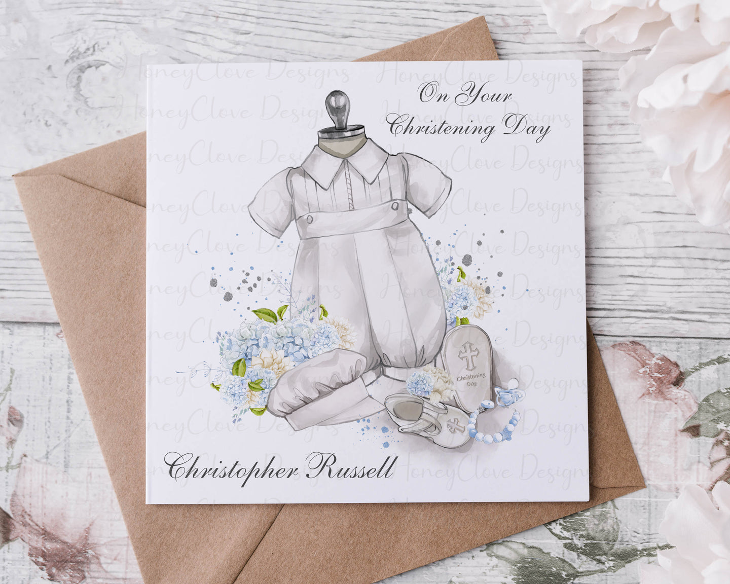 Christening Greeting Card - Boy