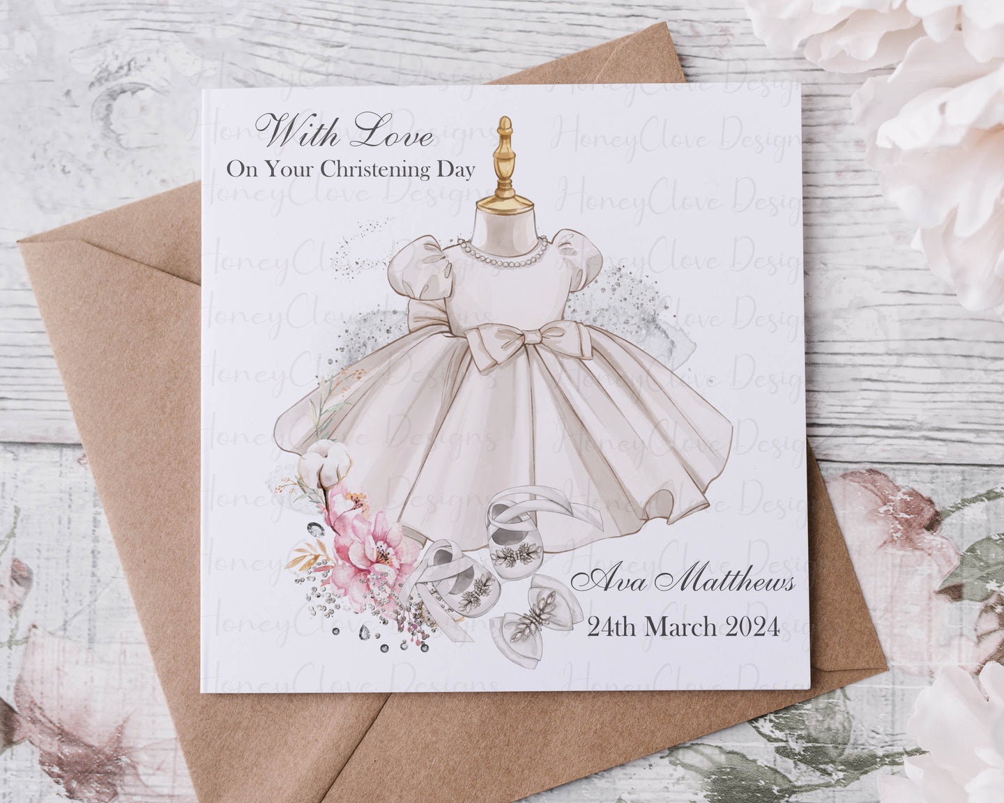 Christening Dress Greeting Card