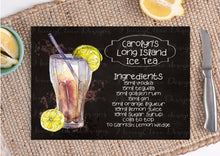 Load image into Gallery viewer, Long Island Ice Tea cocktail recipe glass board mockup
