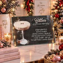 Load image into Gallery viewer, Cocktail recipe glass board design mockup
