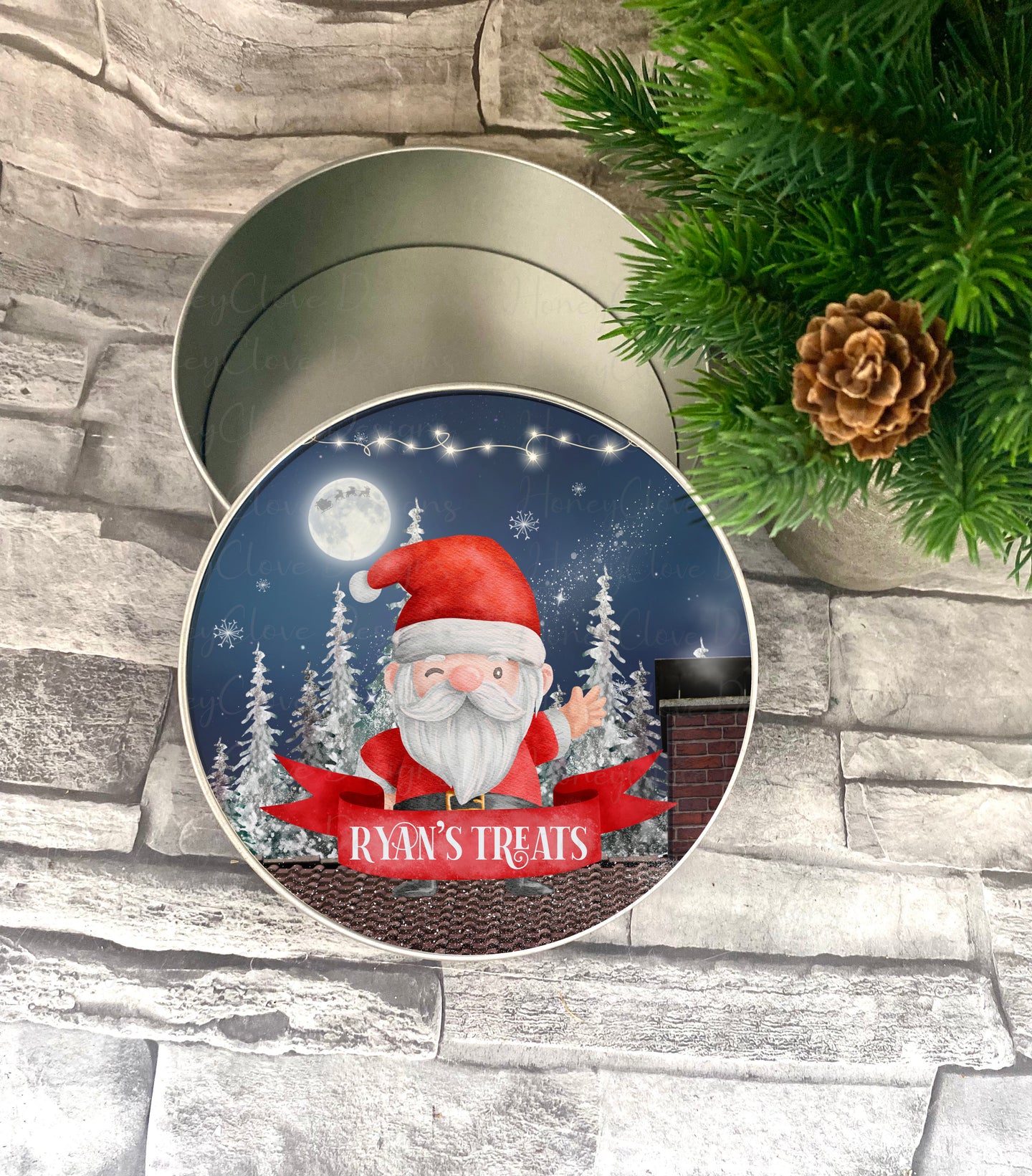 Christmas Fun Santa Treat Tin