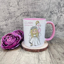 Load image into Gallery viewer, Cartoon Girl Communion Mug - Pink Handle
