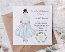 Load image into Gallery viewer, First Holy Communion Girl Card
