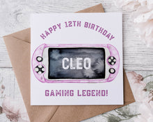 Load image into Gallery viewer, Gamer Design Birthday Card - Design C
