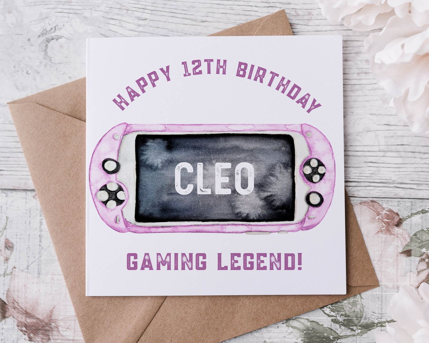 Gamer Design Birthday Card - Design C