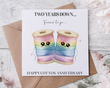 Load image into Gallery viewer, 2 Year Cotton Anniversary Card
