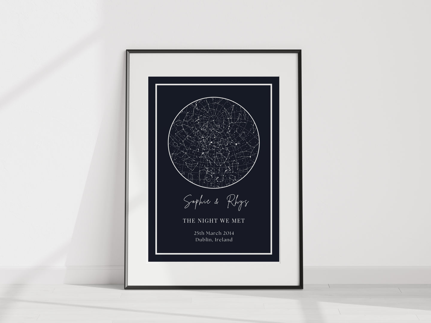 Star Map - Circle Shape Dark Background