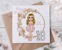 Load image into Gallery viewer, 16/18/21st Dolly Birthday Card
