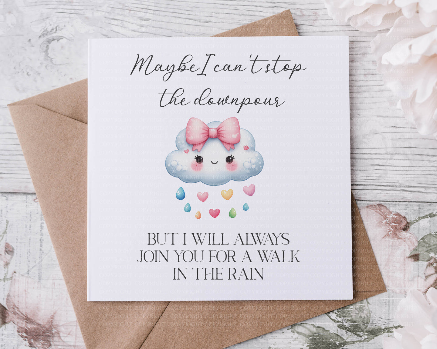 Thinking of you  Cute Cloud card